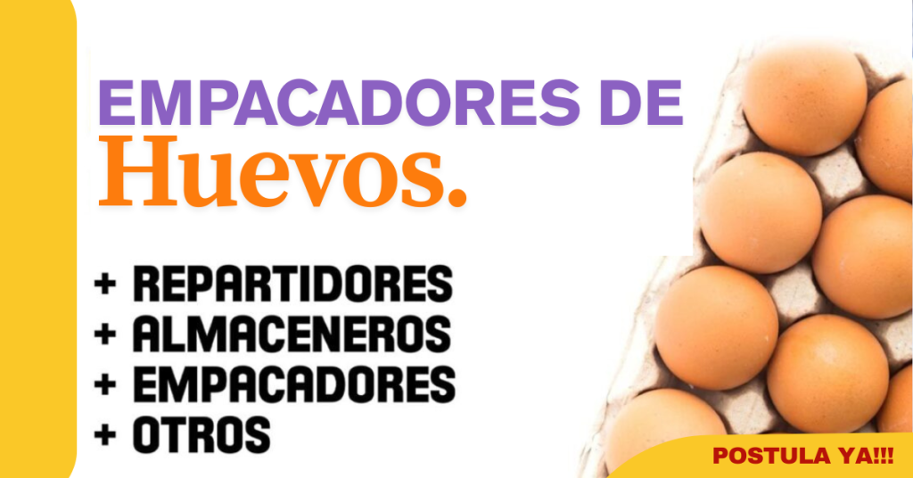 OBTÉN BUENOS INGRESOS, VACANTES PARA EMPAQUE Y CLASIFICADO DE HUEVOS.